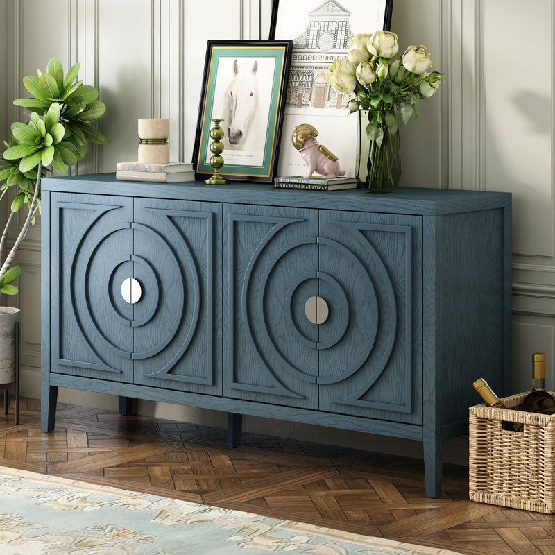 Buffet à 4 portes Retro, Antique Blue