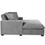 Méridienne surdimensionnée - gris, aspect classique, pieds en bois massif, structure, assemblage facile, confort 53,5 po x 70,9 po, salon classique, tissu, expérience imbattable