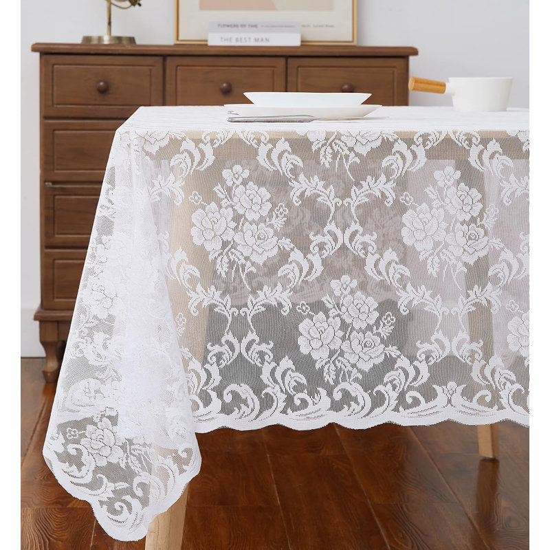 Nappe Daniyah, Blanc, 60 po carré