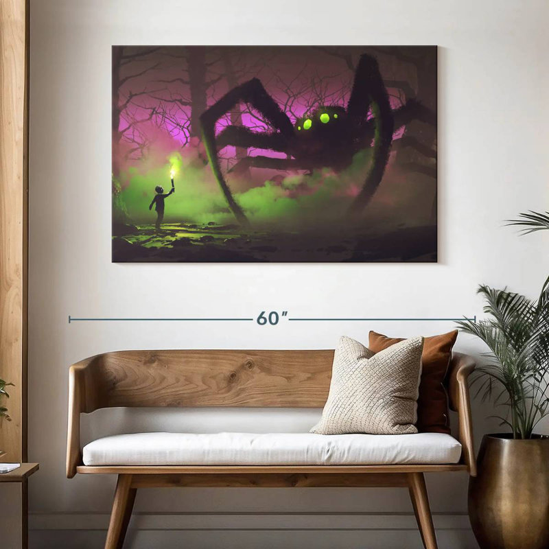 Boy And Giant Spider, 32" H x 48" W