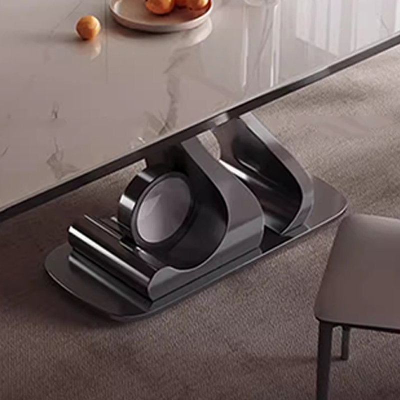 Minimal modern dining table, 29.5"H x 70.8"L x 35.4"W, White