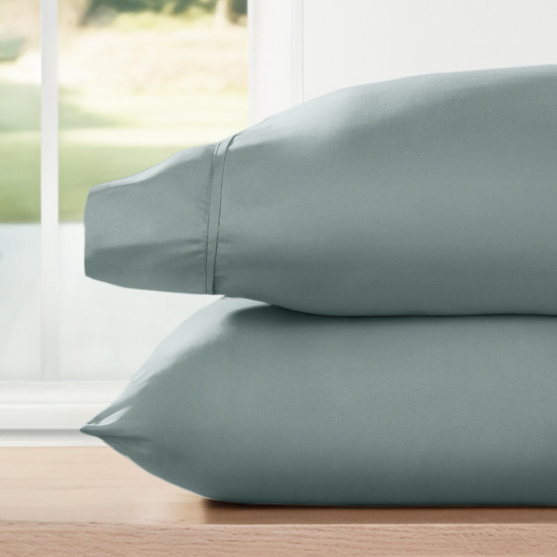 Ensemble de 2 taies d'oreiller en microfibre ultra douce, Taie d’oreiller standard, Bleu océan