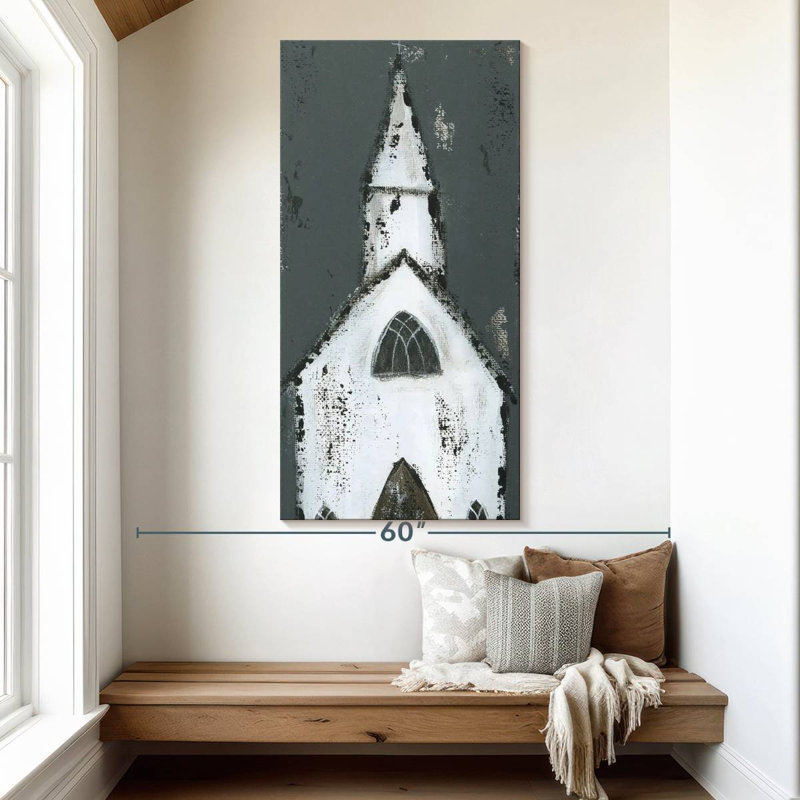 Grande chapelle blanche, H 54 po x l 27 po