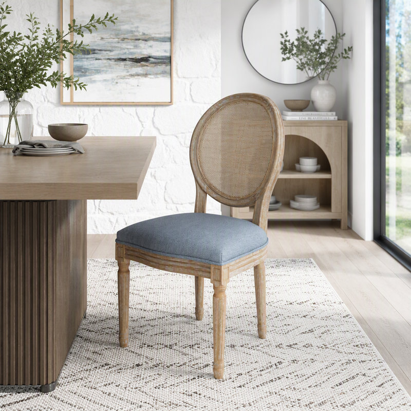 Chaise de salle à manger, Bleu clair, Bleu clair