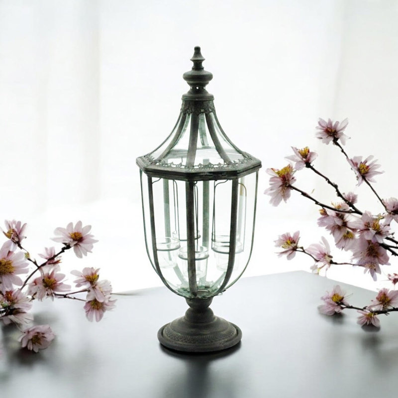 77cm No Power Source Required / Manual Outdoor Lantern, Dark Grey