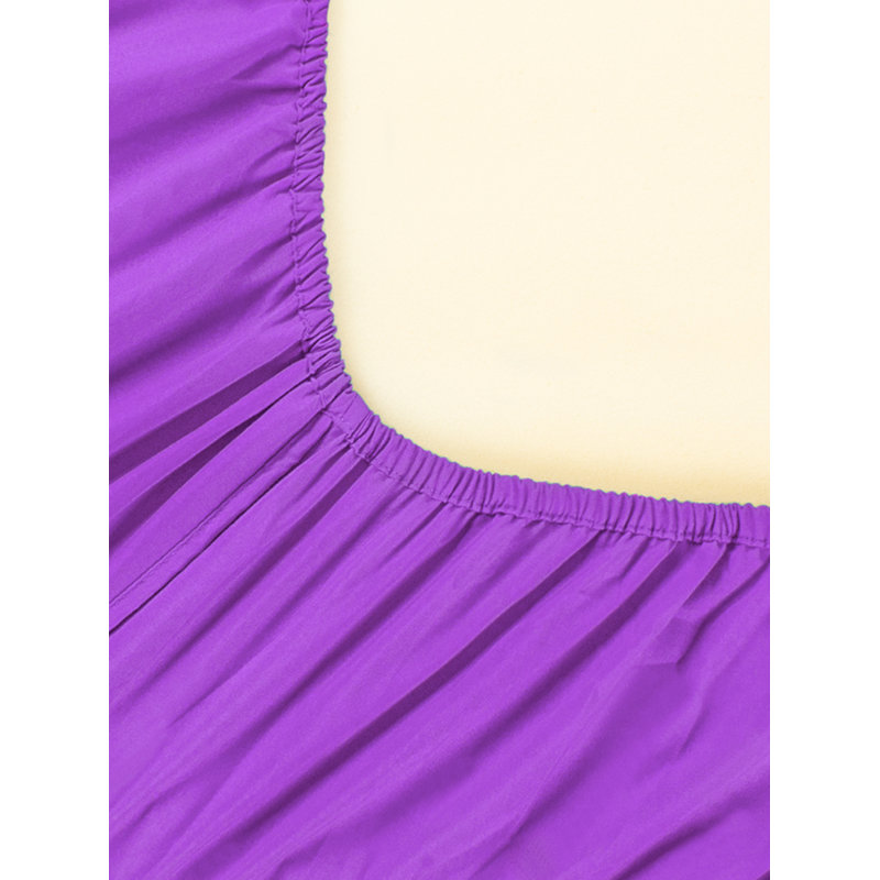 Microfiber Fitted Sheet, King, Purple