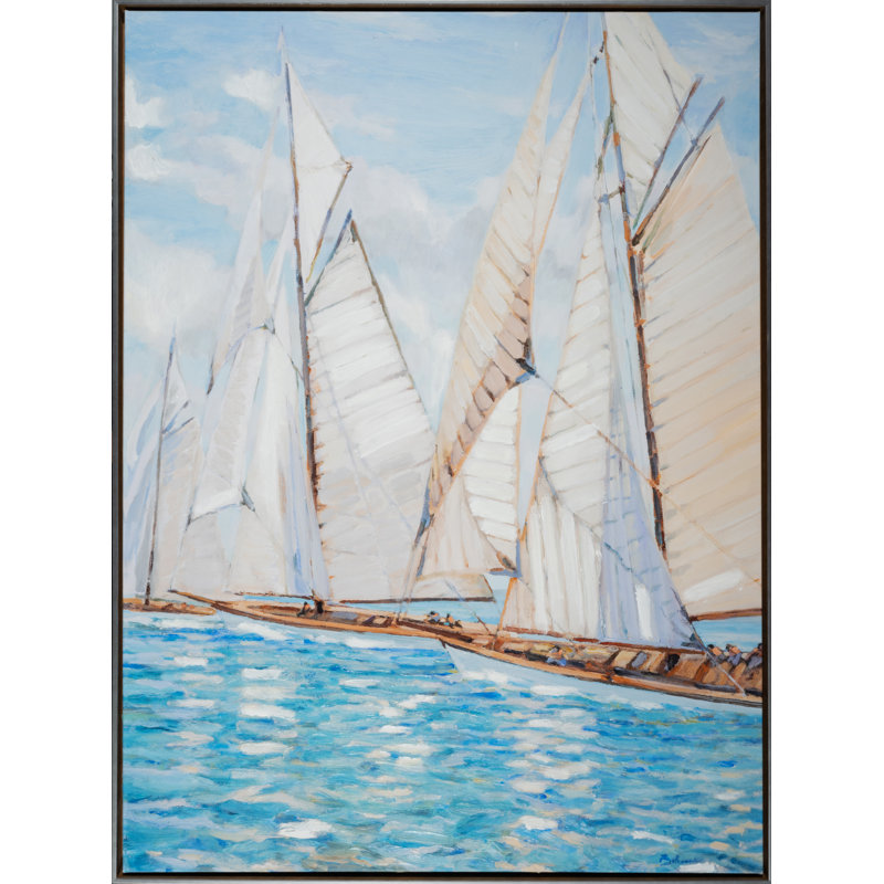 Regatta Print by Lawrence Behunek