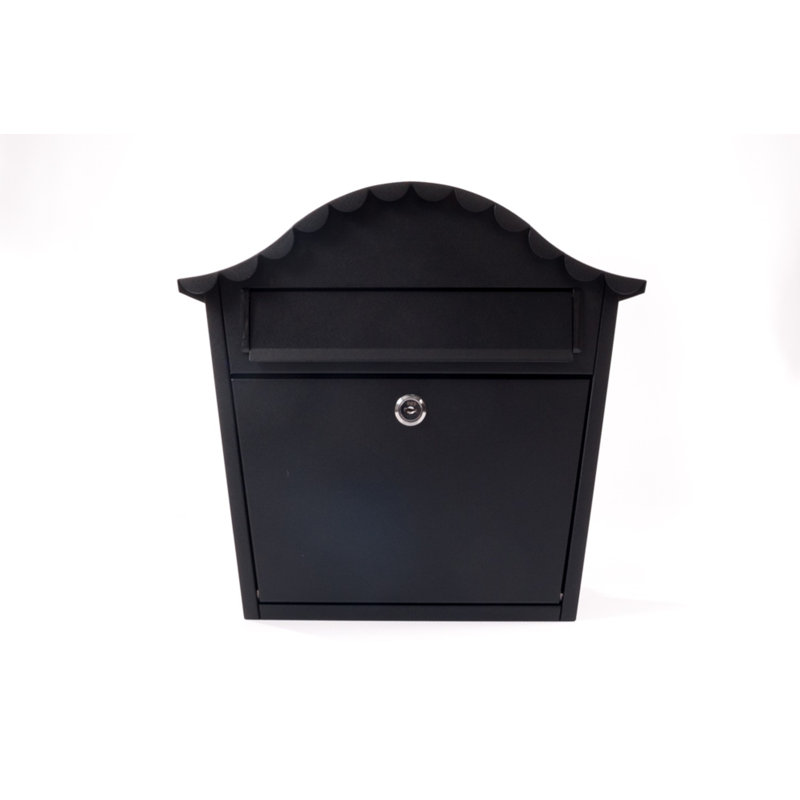 Piersten Steel Wall Mounted Post Box, Black