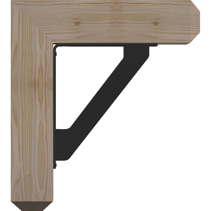 Support de fer simple 4 po Craftsman, H 19 po x P 16 po, Sapin de Douglas de l 3 1/2 po x T 2 po (lisse)