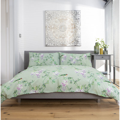 Miraloma Cotton Blend, Polyester Floral Duvet Cover Set with Pillowcases Included