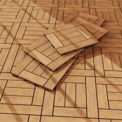 12" x 12" Wood Interlocking Deck Tile