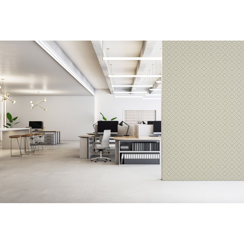 Echo Tile - Wallpaper, Sage, Self-Adhesive, Paper