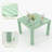 3-Piece Outdoor Conversation Set, Stackable Metal Patio Furniture with Square Table and 2 Chairs for Balcony, Garden, Deck, Backyard