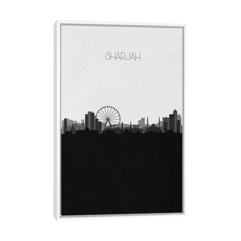 Sharjah, Uae City Skyline by Ayse Deniz Akerman - Print on Canvas