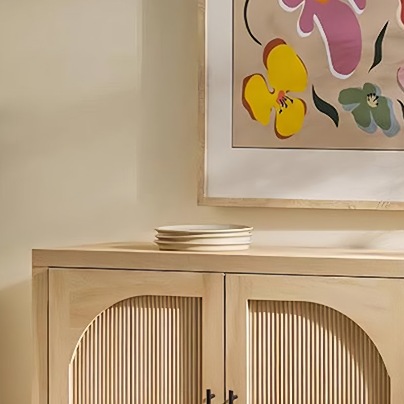 Armoire de rangement de style américain, Beige
