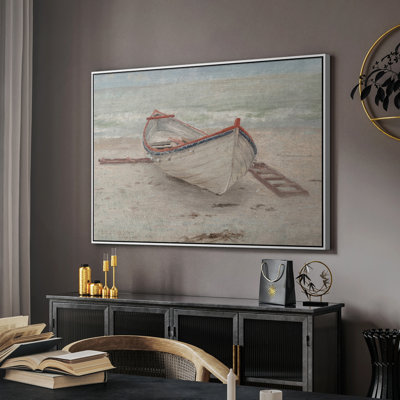 «Vintage Nautical Print» - Cxxxi, toile tendue avec châssis encadré_VNL131_VNL131