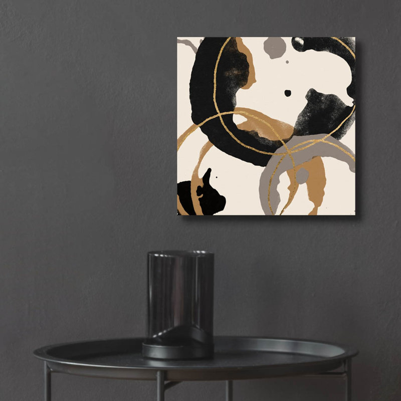  «Coffee Stain 2» par Alonzo Saunders, art mural en verre, 12 po x 12 po