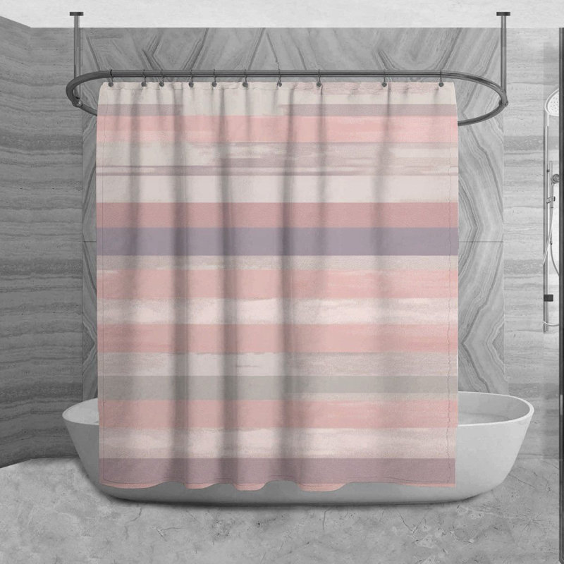 Iyonnah Striped Shower Curtain, 73" H x 70" W