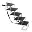 Escalier pour chien pliant en 5 étapes pour les voitures, en aluminium, pouvant supporter jusqu'à 150 lb, pour les petits animaux, les personnes âgées ou les animaux blessés, pouvant entrer dans des véhicules, des lits, des canapés, une surface confortable, une construction en aluminium stable et facile à transporter,