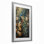 «Morris Inspired Peacock», reproduction sous verre encadrée, design par Petal Prints Design