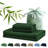 4 Piece Queen Size Sheet Set, 100% Rayon Derived from Bamboo Sheet Set, Cooling & Breathable, Luxury Silky Soft, Deep Pocket up to 16", Dark Green-122871998-122871999