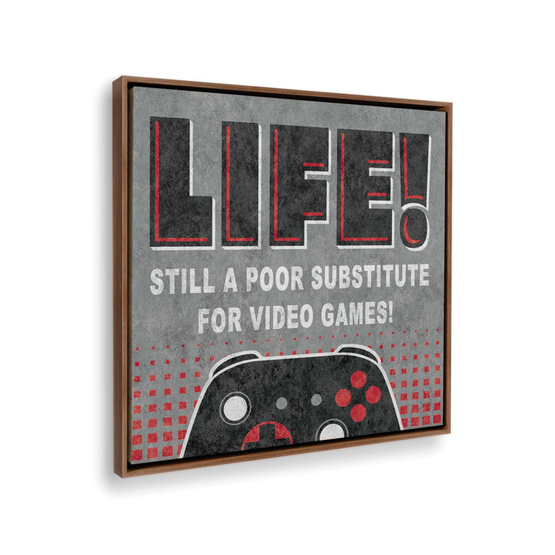 «Poor Substitute» par Lauren Rader, reproduction d'art, L 20 po x H 20 po, Brun, Toile avec cadre