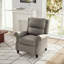 Ameiah Upholstered Faux Leather Manual Push Back Recliner Chair with Wingback-709180443