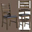 Damica Brown Synthetic Leather & Walnut Side Chair (Set Of 2)