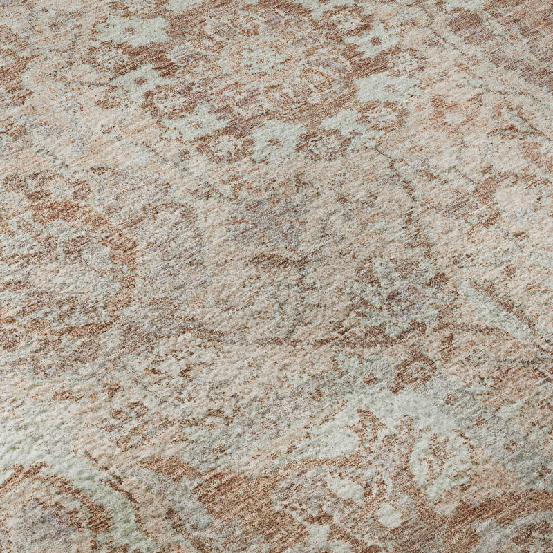 Premium Machine Washable Wayne AMF1102 Damask Rug, Rectangle 5' x 7'6"