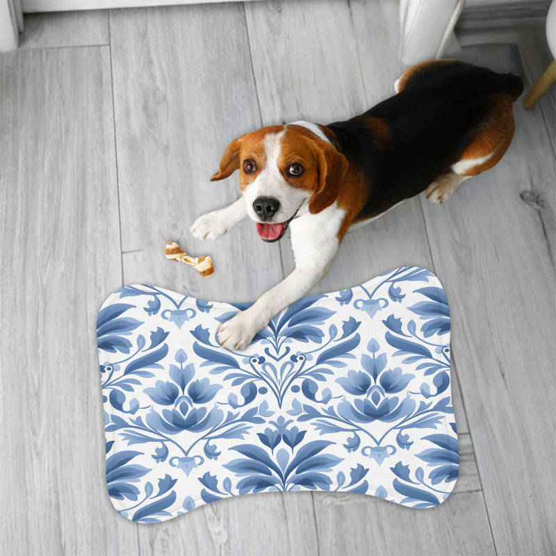 Tapis géométrique bleu 1 pièce