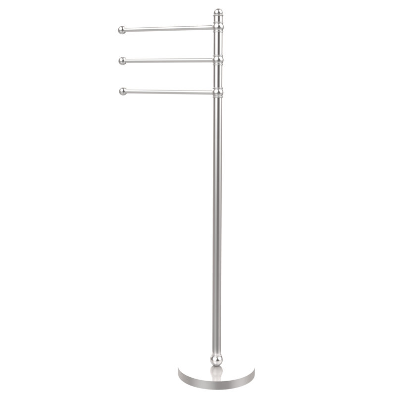 Porte-serviettes sur pied, Chrome satiné