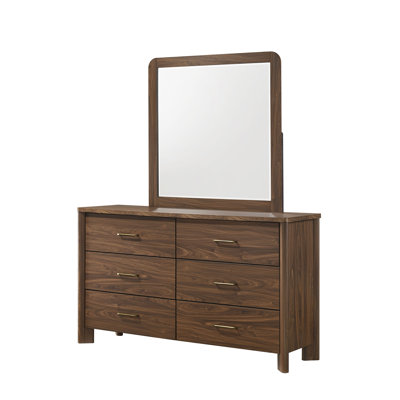 Commode 6 tiroirs avec miroir Giana