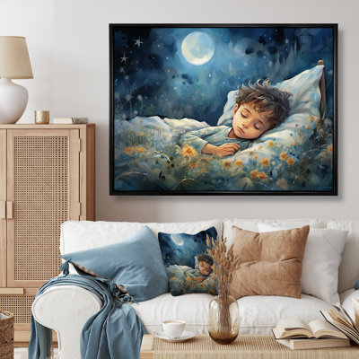 Blue Childhood Haven Nursery I - Nursery's Wall Art