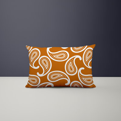 Paisley Outdoor Reversible Throw Pillow