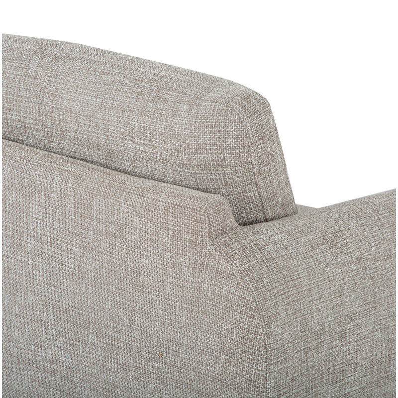 Fauteuil Leno, Chenille taupe performance