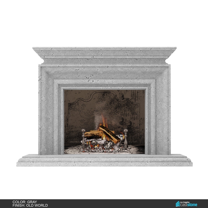 Napa Fireplace Surround, Old World Gray