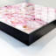 Wall mounted key box, Opens to the left, 30x30x5, Black, Pastel flowers full of elegance and harmony, 
