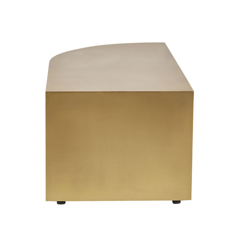 Cortez Coffee Table, Antique Brass