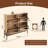 Rattan Shoe Cabinet With 4 Flip-Down Doors-750062146