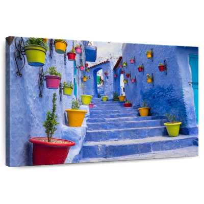 Rue bleue marocaine