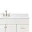 Ensemble de meuble-lavabo simple autoportant 67 po avec plateau en quartz blanc Abell-93068123