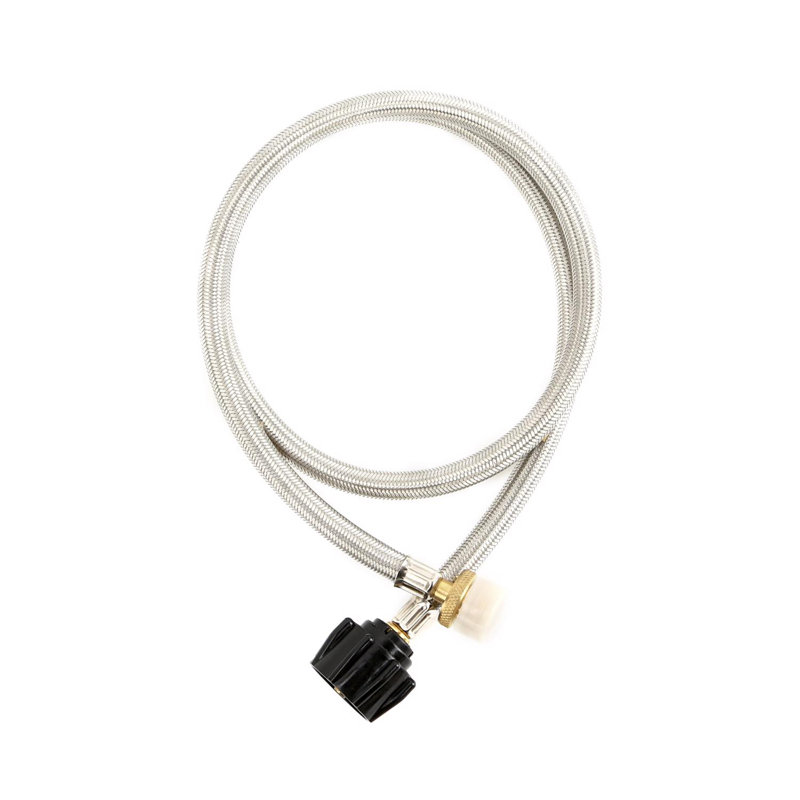 48-inch Stainless Steel Gas Line Hose and Adapter for Grills