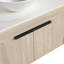 Meuble-lavabo mural moderne 30 po avec lavabo en chêne blanc et céramique