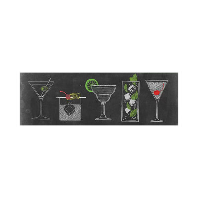 Chalkboard Cocktails Collection VII by Grace Popp - Wrapped Canvas Panoramic Print