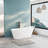 Biocura 67" Modern Acrylic Freestanding Bathtub With Brushed Nickel Drain-107397368