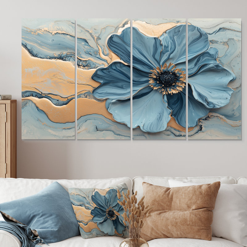 Elene - Art mural en marbre - art mural moderne pour le salon, H 28 po x l 48 po