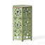 Table d'appoint 14 po avec motif de découpes de soleil, vert
