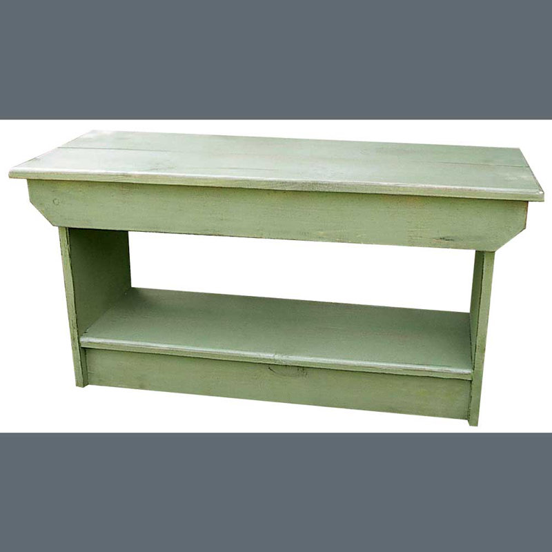 Table basse en bois massif Brexlyn, Vieux sauge