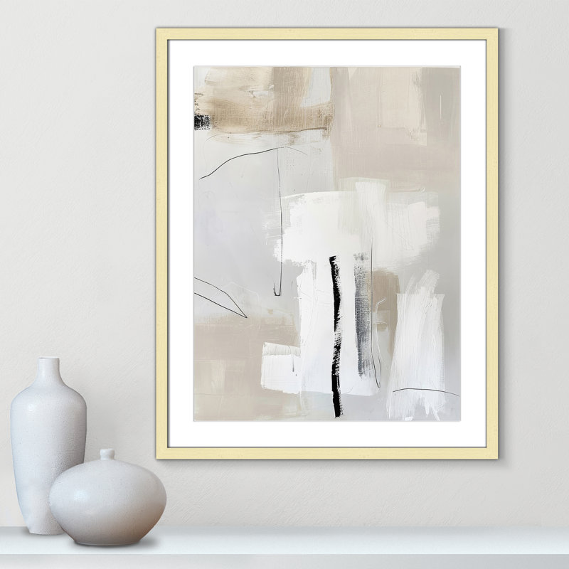 «Neutral Balance II» par Lazar Studio, 23.5'' W x 29.5'' H, Imprimé mat, Matte Gold