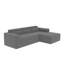 Canapé modulaire moderne de 109 po, canapé en forme de L en tissu Teddy, canapé d'angle 3 places, canapé rembourré moderne avec méridienne et coussins pour le salon, aucun assemblage requis-838231262